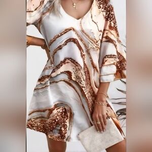 Pretty Cream and Pink Dress NWT